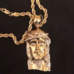 10k Chain & diamond Charm